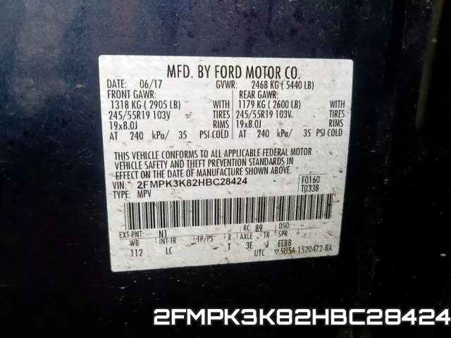 2FMPK3K82HBC28424 фото 2