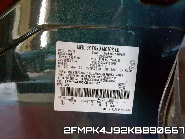 2FMPK4J92KBB90667 фото 2