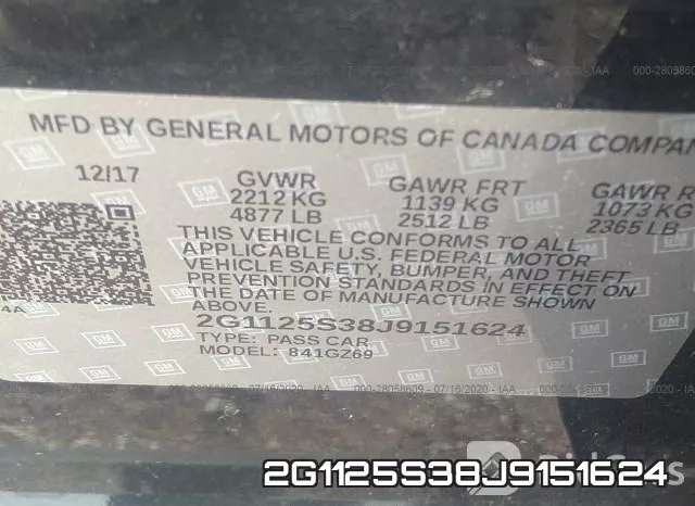 2G1125S38J9151624 фото 10