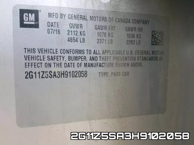 2G11Z5SA3H9102058 фото 2