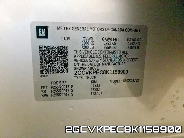 2GCVKPEC8K1158900 фото 2