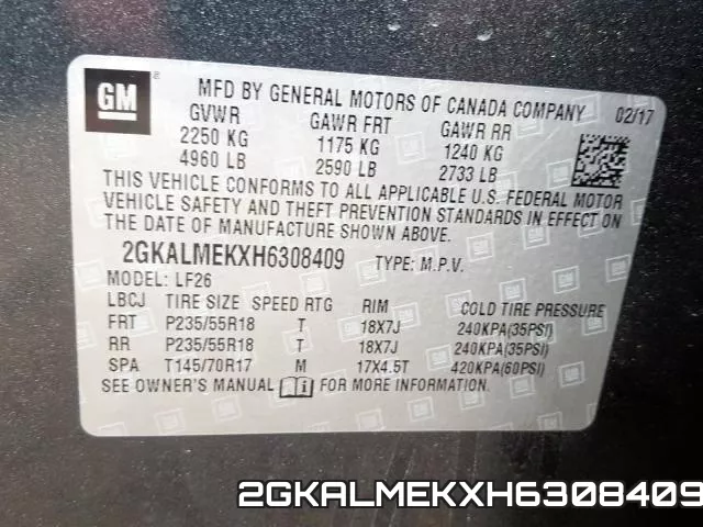 2GKALMEKXH6308409 фото 2