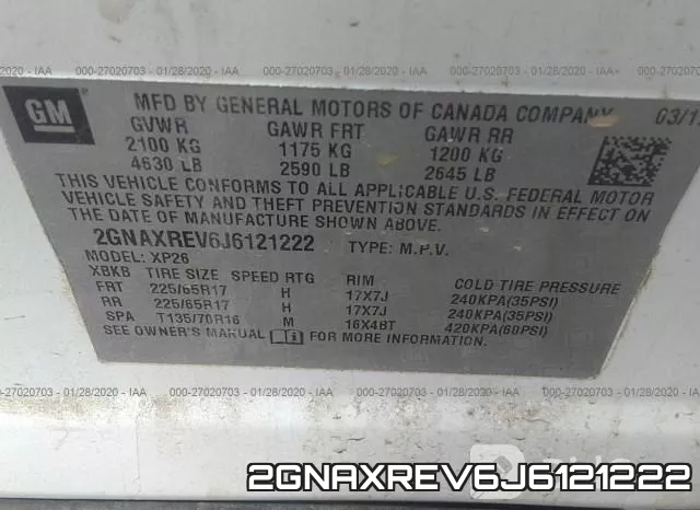 2GNAXREV6J6121222 фото 10