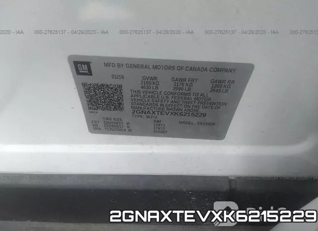2GNAXTEVXK6215229 фото 10