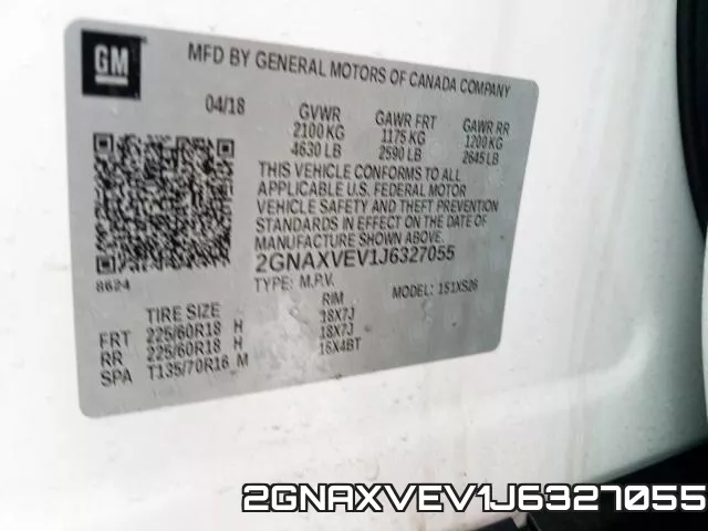 2GNAXVEV1J6327055 фото 2