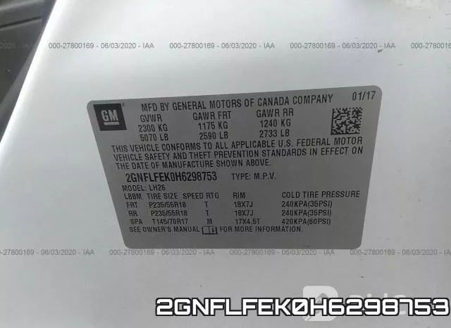 2GNFLFEK0H6298753 фото 10