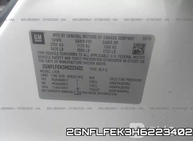 2GNFLFEK3H6223402 фото 10