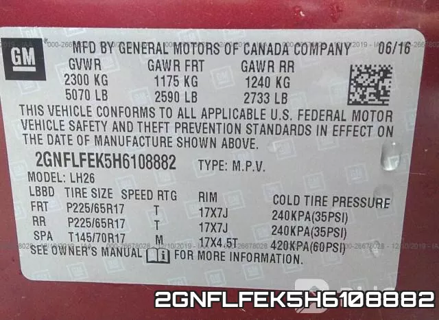 2GNFLFEK5H6108882 фото 10
