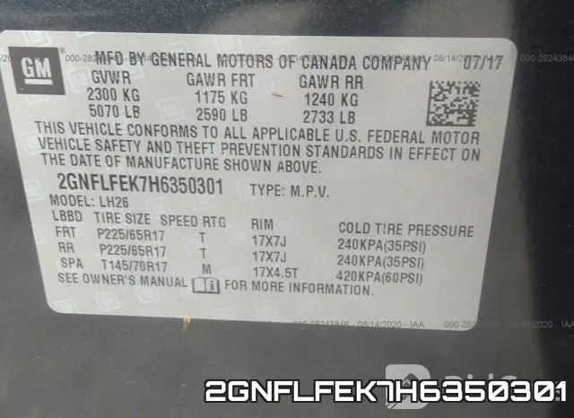 2GNFLFEK7H6350301 фото 10