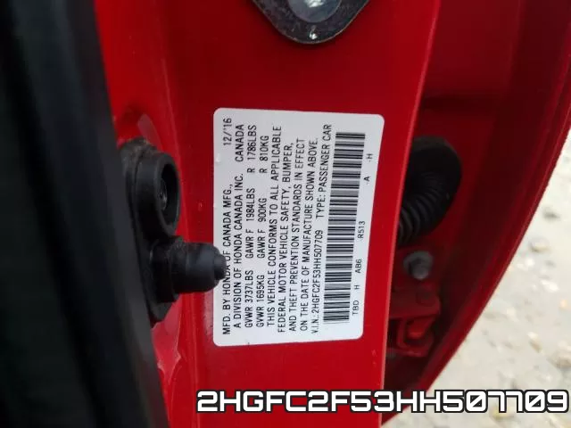 2HGFC2F53HH507709 фото 2