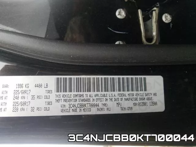 3C4NJCBB0KT700044 фото 2