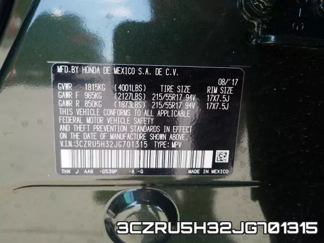 3CZRU5H32JG701315 фото 2