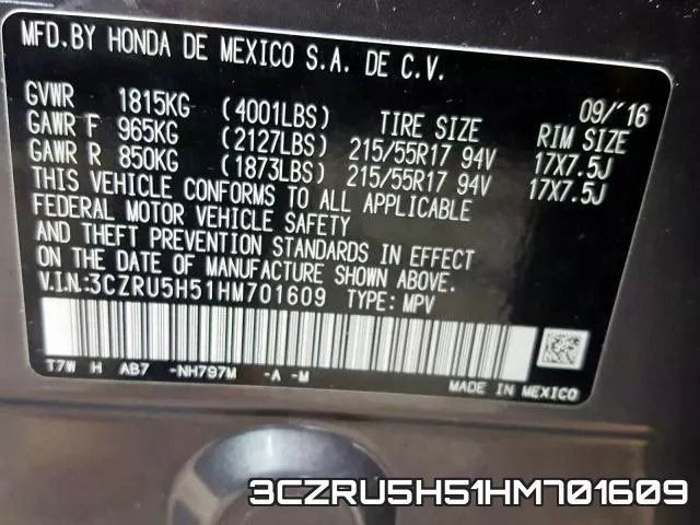 3CZRU5H51HM701609 фото 2