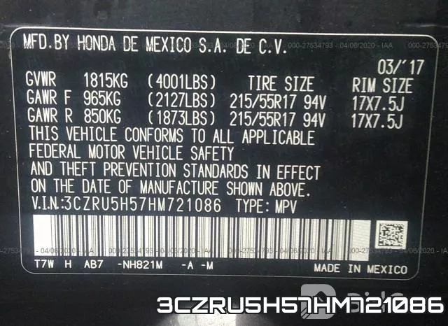 3CZRU5H57HM721086 фото 10