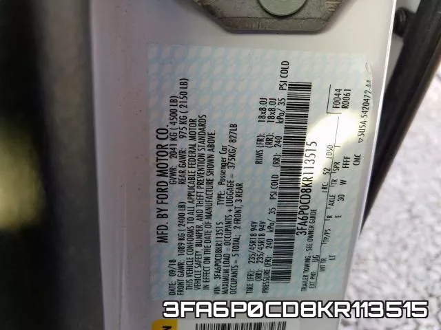 3FA6P0CD8KR113515 фото 2