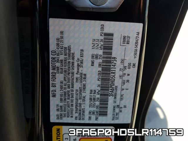 3FA6P0HD5LR114759 фото 2