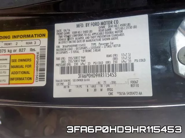 3FA6P0HD9HR115453 фото 2