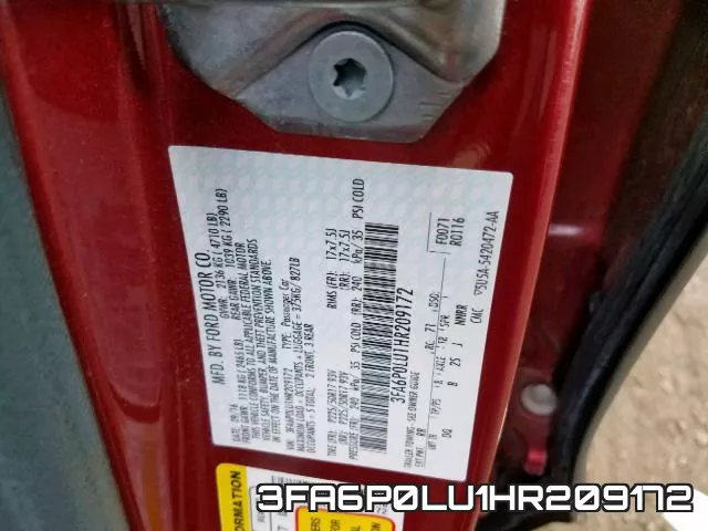 3FA6P0LU1HR209172 фото 2