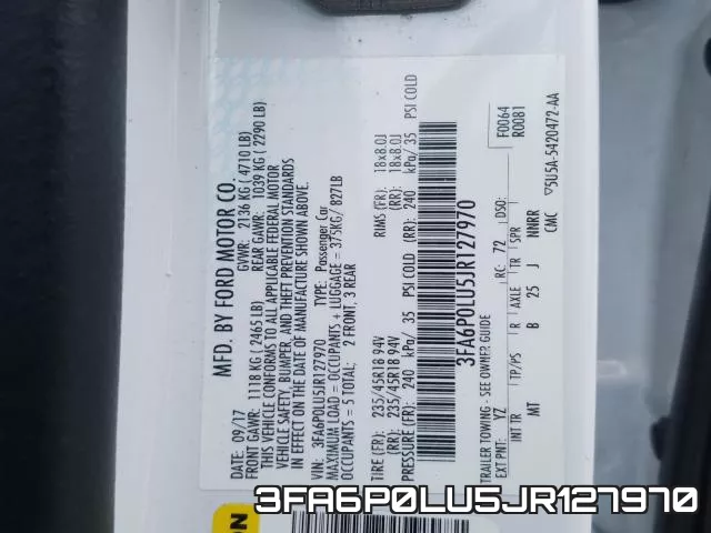 3FA6P0LU5JR127970 фото 2
