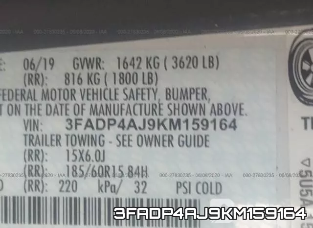 3FADP4AJ9KM159164 фото 10