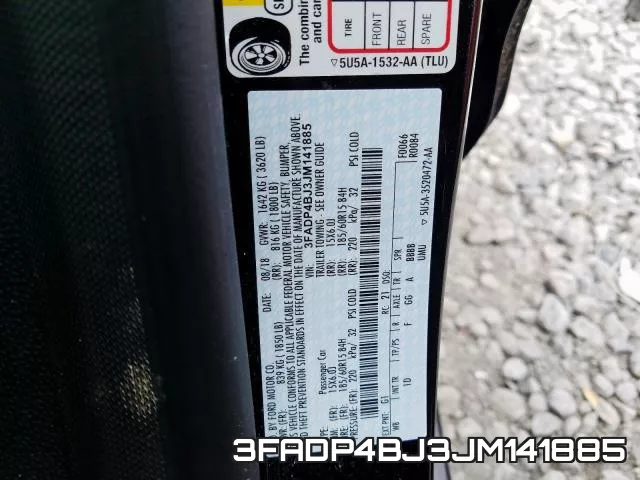 3FADP4BJ3JM141885 фото 2