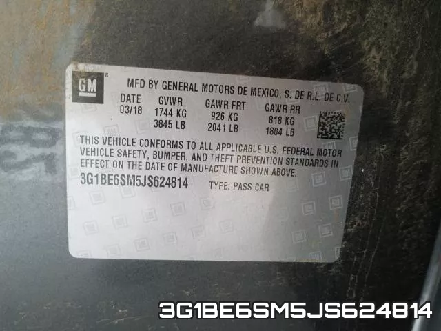 3G1BE6SM5JS624814 фото 2