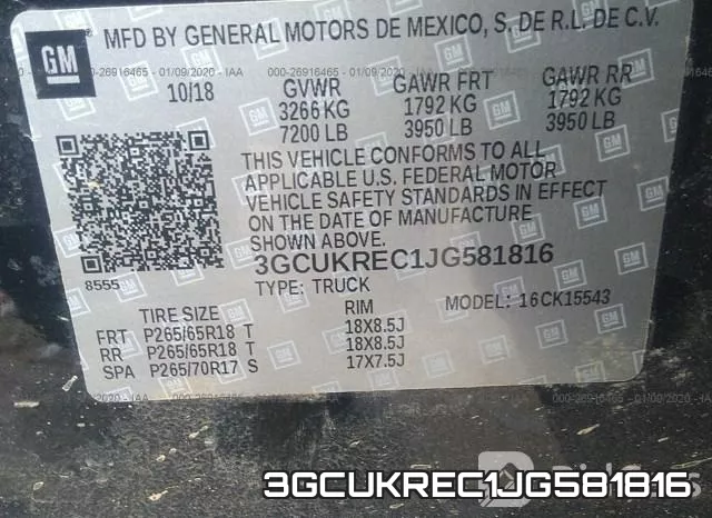 3GCUKREC1JG581816 фото 10