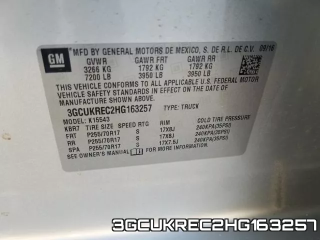 3GCUKREC2HG163257 фото 2