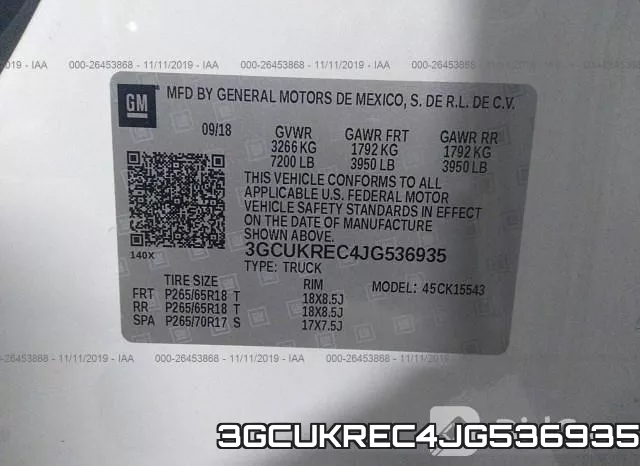 3GCUKREC4JG536935 фото 10