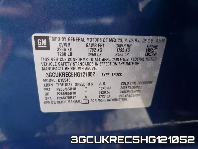 3GCUKREC5HG121052 фото 2