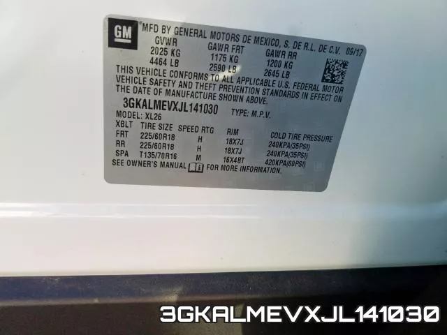 3GKALMEVXJL141030 фото 2