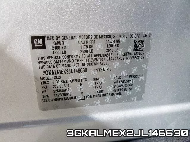 3GKALMEX2JL146630 фото 2