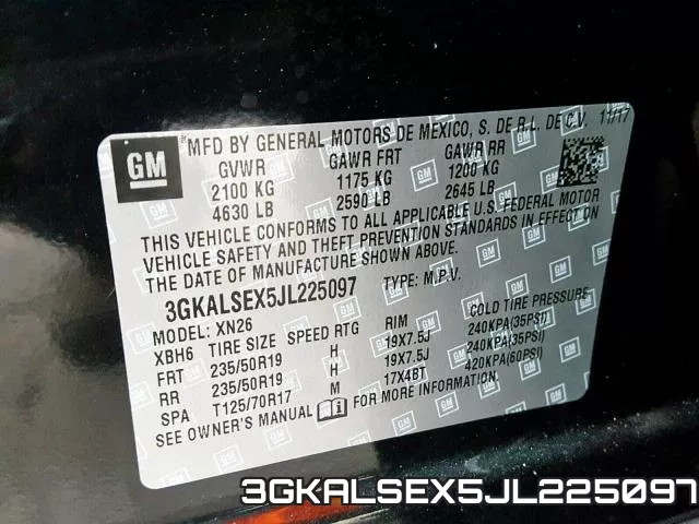 3GKALSEX5JL225097 фото 2