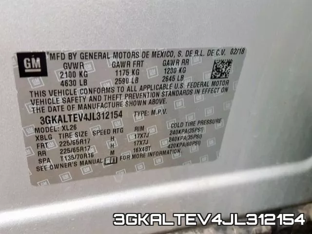 3GKALTEV4JL312154 фото 2