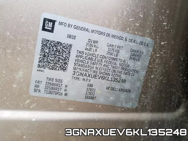 3GNAXUEV6KL135248 фото 2