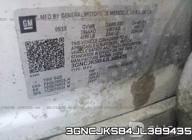 3GNCJKSB4JL389435 фото 10