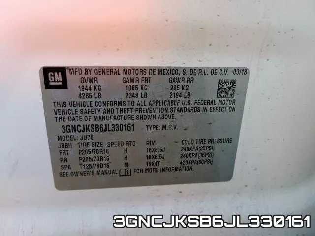 3GNCJKSB6JL330161 фото 2