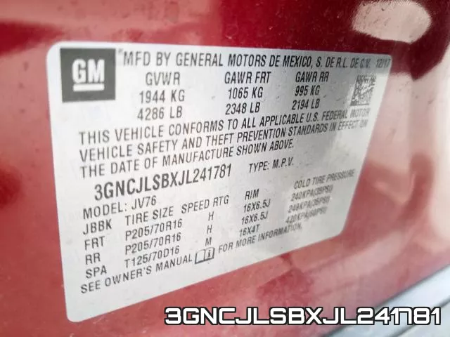 3GNCJLSBXJL241781 фото 2