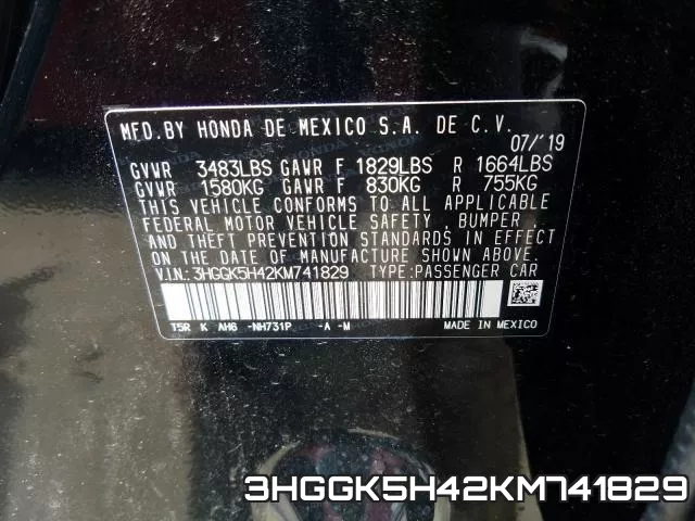 3HGGK5H42KM741829 фото 2
