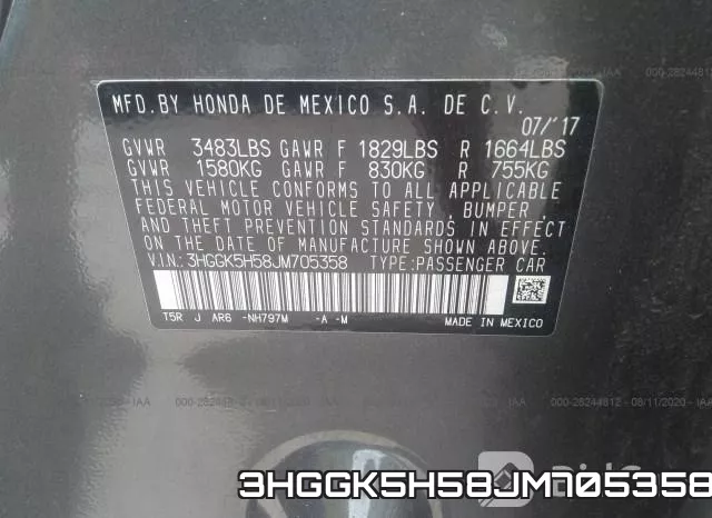3HGGK5H58JM705358 фото 10
