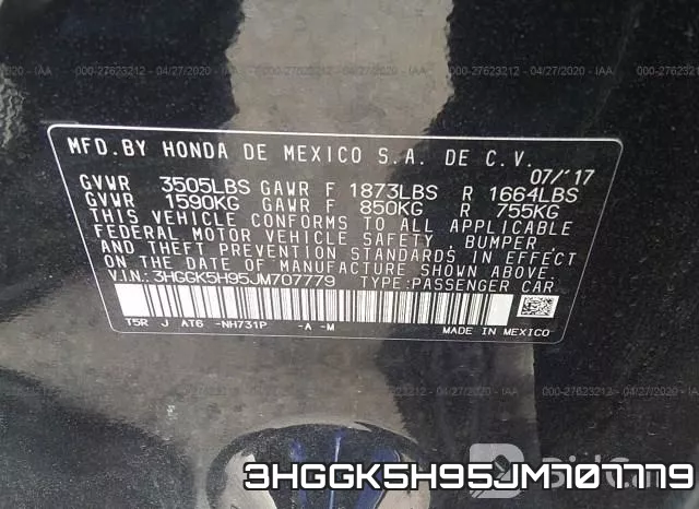 3HGGK5H95JM707779 фото 10