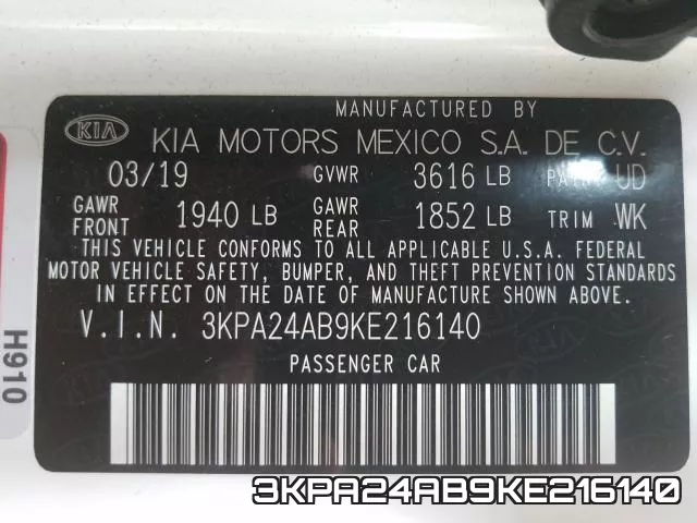 3KPA24AB9KE216140 фото 2