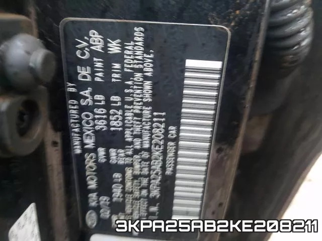 3KPA25AB2KE208211 фото 2