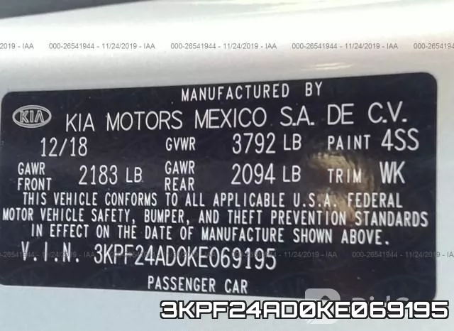 3KPF24AD0KE069195 фото 10