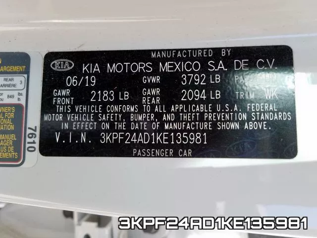 3KPF24AD1KE135981 фото 2