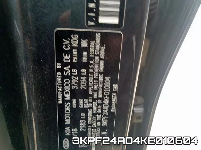 3KPF24AD4KE010604 фото 2