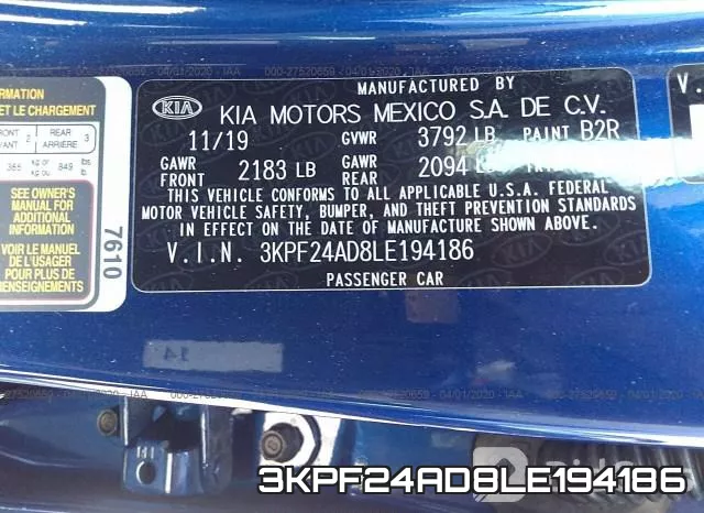 3KPF24AD8LE194186 фото 10