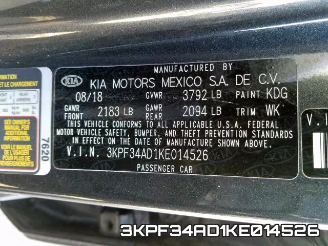 3KPF34AD1KE014526 фото 2