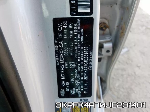 3KPFK4A70JE231481 фото 2