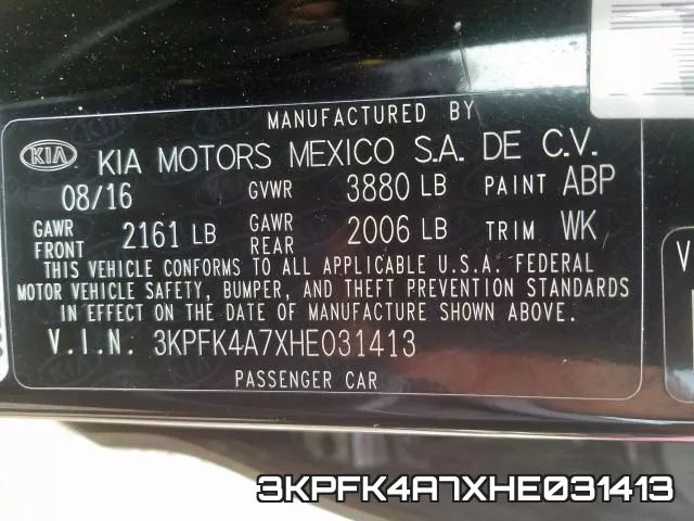 3KPFK4A7XHE031413 фото 2